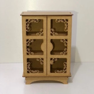 Mini Cristaleira Floral De Mesa