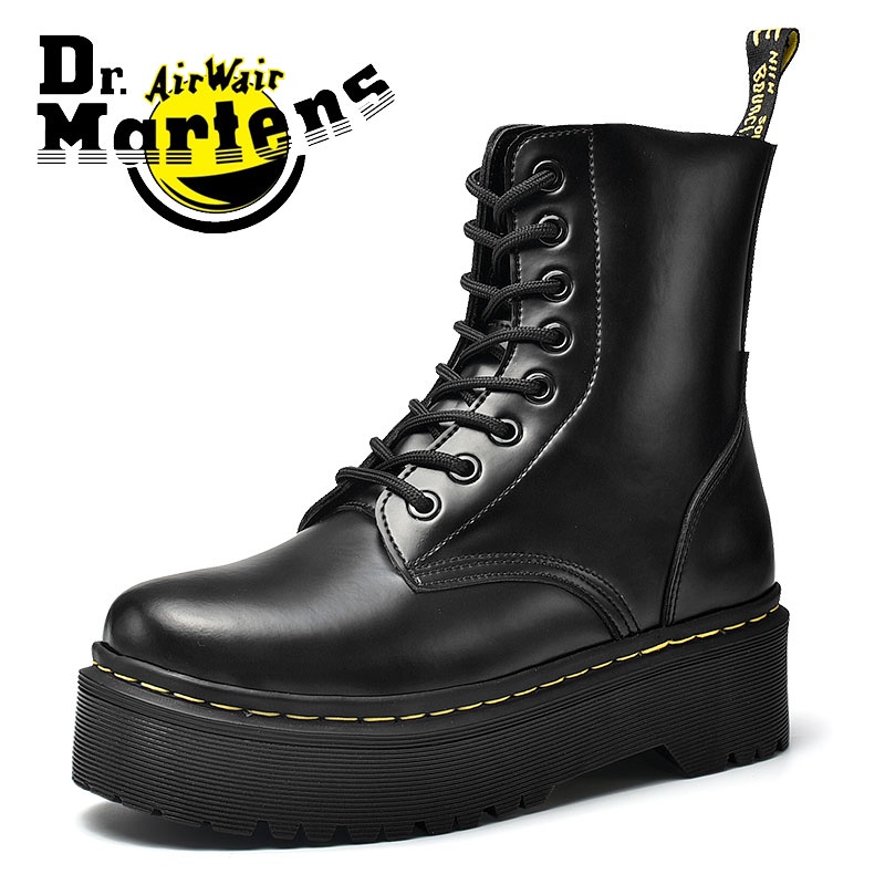 Dr.Martens Air Garço Martin Botas Mulheres New England Couro Real Ankle Boots Modelos Casal