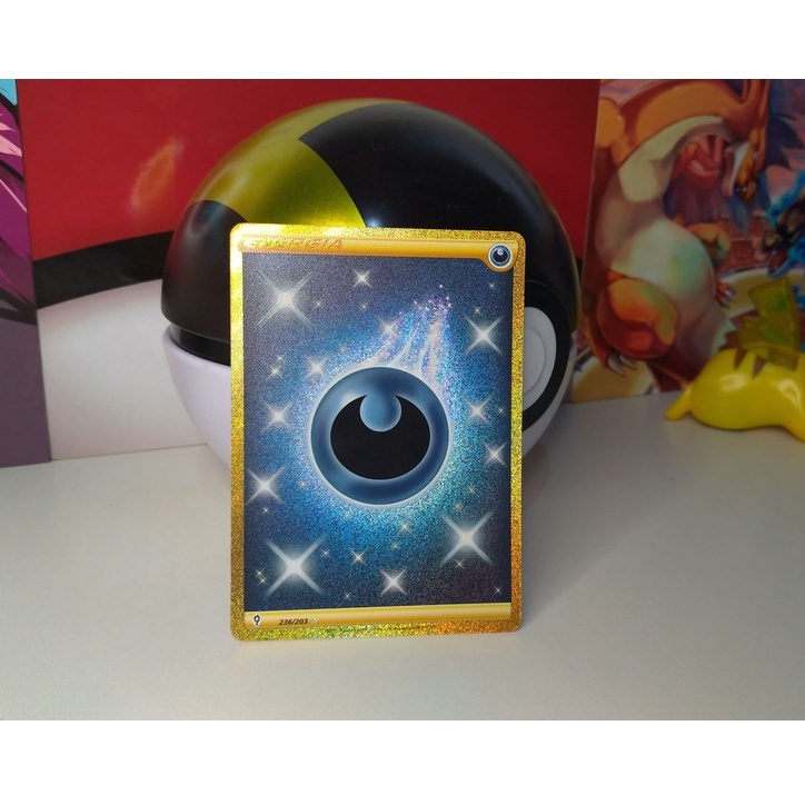 Carta Dourada Pokémon Energia de Escuridão (EE7 236/203) - Céus em ...