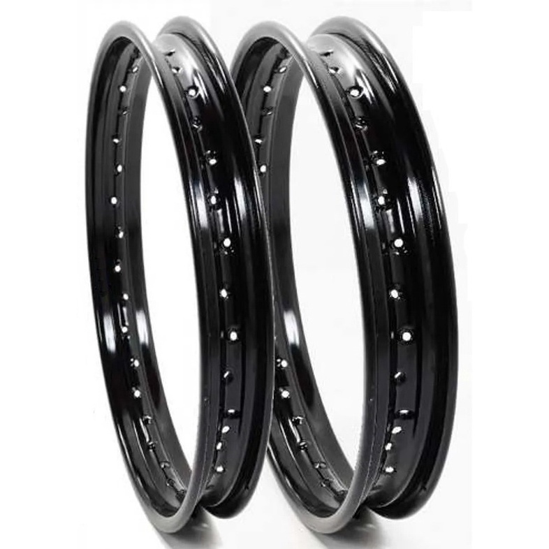 Kit Aro Dianteiro E Traseiro Titan Fan 125 150 160 2004 2015 Preto / Cromado