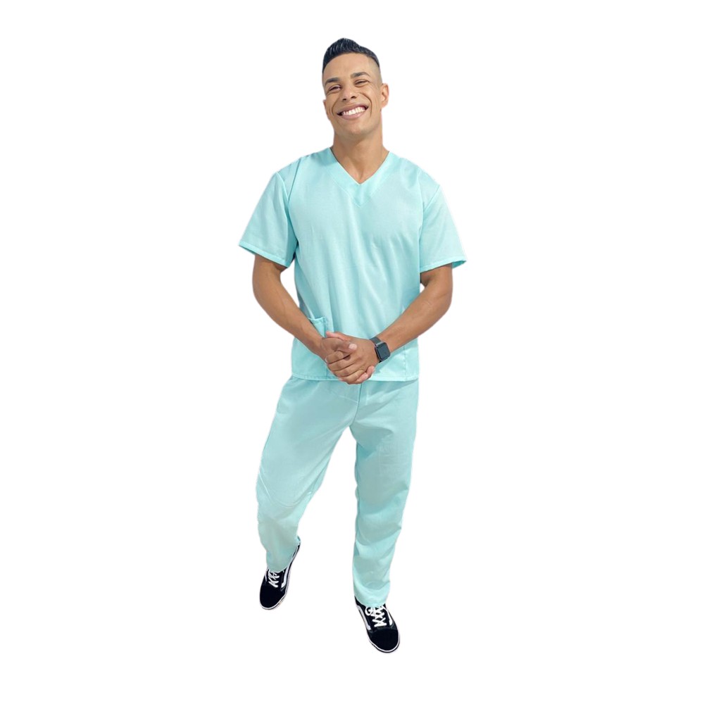 Conjunto Pijama Cirúrgico Scrub Masculino Original Rose Carcelin! Ideal para médicos, enfermeiros, veterinários!