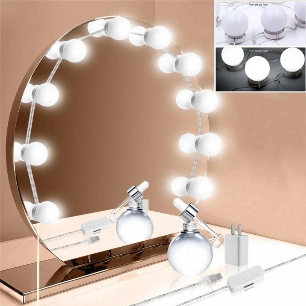 Espelho de maquilhagem luz led