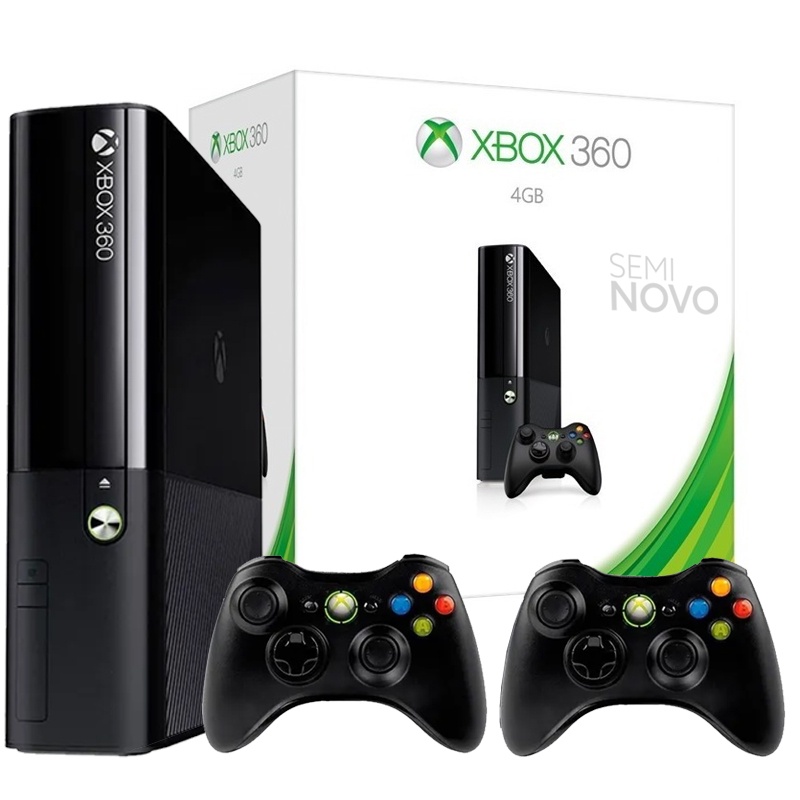 Console Xbox 360 Super Slim 4GB + 2 Controles + kinect e 3 jogos em  Promoção na Americanas