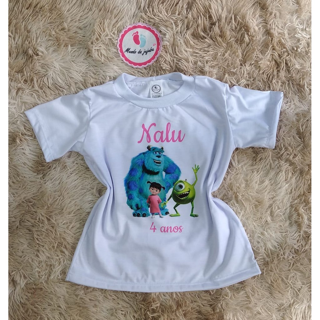 Camiseta Personalizada Boo Monstro SA. INFANTIL | Shopee Brasil