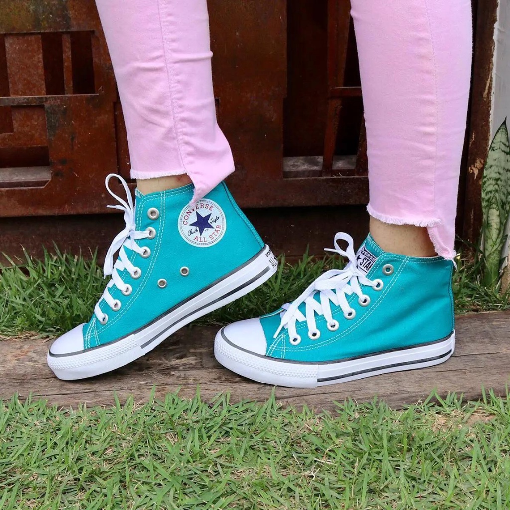 All star cano store alto azul claro