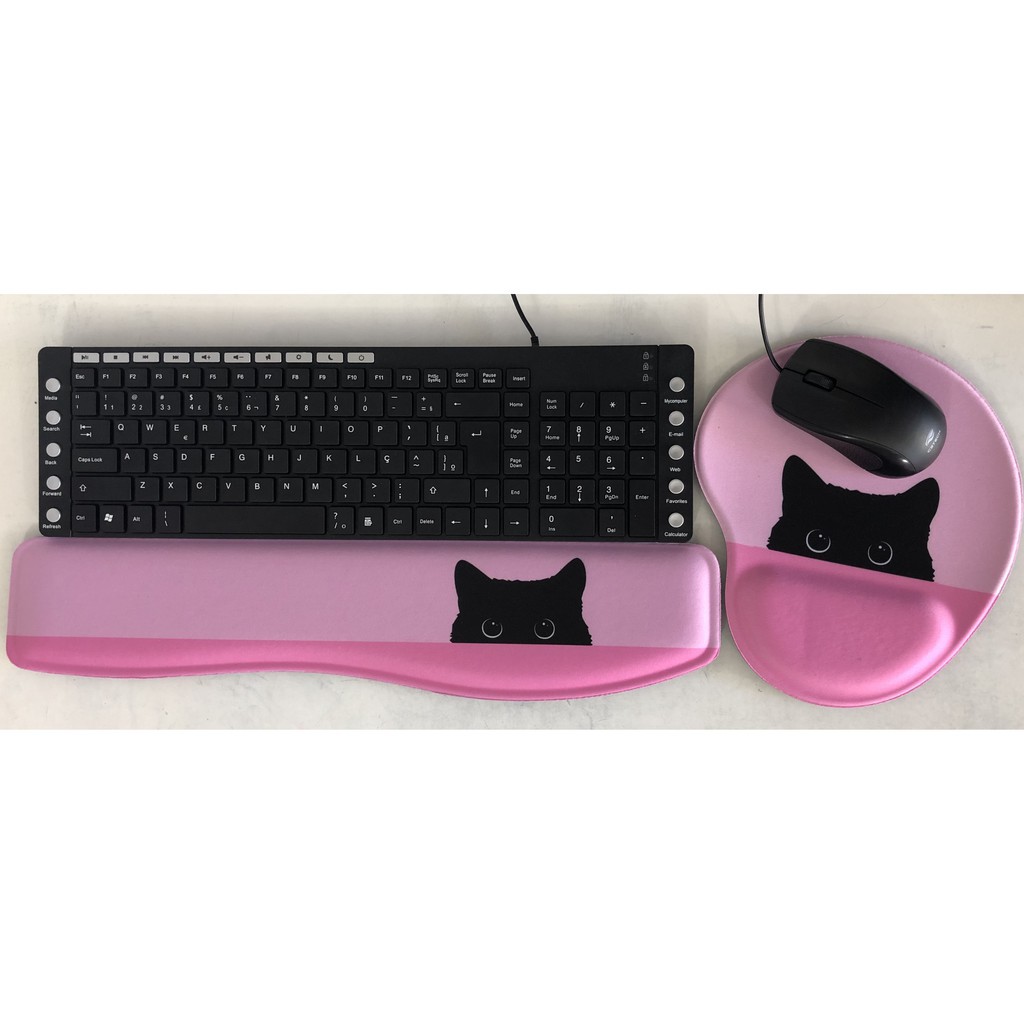 Kit Home Office Mouse Pad e Apoio Teclado Ergonômico ótima qualidade