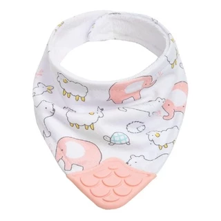 Bandana Infantil Com Mordedor Animais Rosa 15285 - Buba