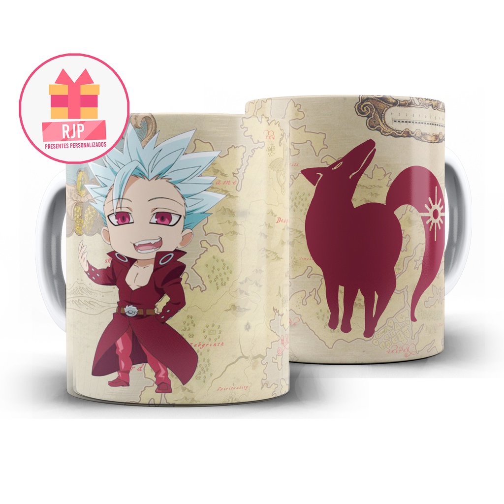 Caneca Anime - Nanatsu No Taizai Sete Pecados Capitais Chibi - Ban
