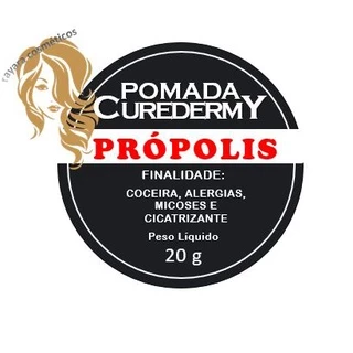 Pomada Curedermy Própolis 20 g - Alergias, Cicatrizante e Micoses