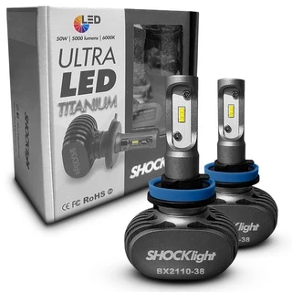 Ultra Led Shocklight Titanium 10.000 Lúmens 6000k Encaixe H8