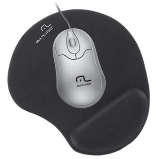 Mouse Pad Multilaser Ergonômico em Gel Preto - AC024 em Oferta na Shopee