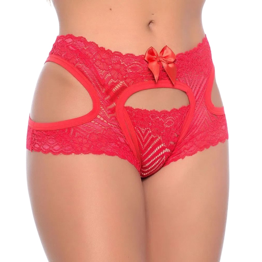 Tanga Dupla Perneira Layanne Calcinha Aberta Tamanho Único | Disponível em 3 Cores