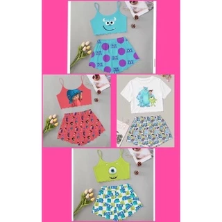pijama ondinha babydoll Monstros anime roupa para dormir feminina