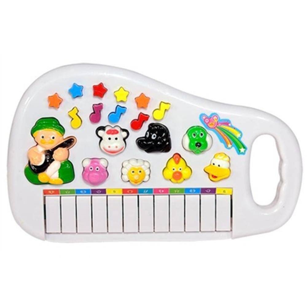 Teclado Piano Infantil Som Animais Da Fazenda Brinquedo em