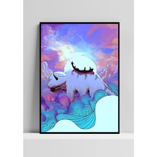 Quadro de mdf poster moldura Anime, Mangá, Avatar, Aang
