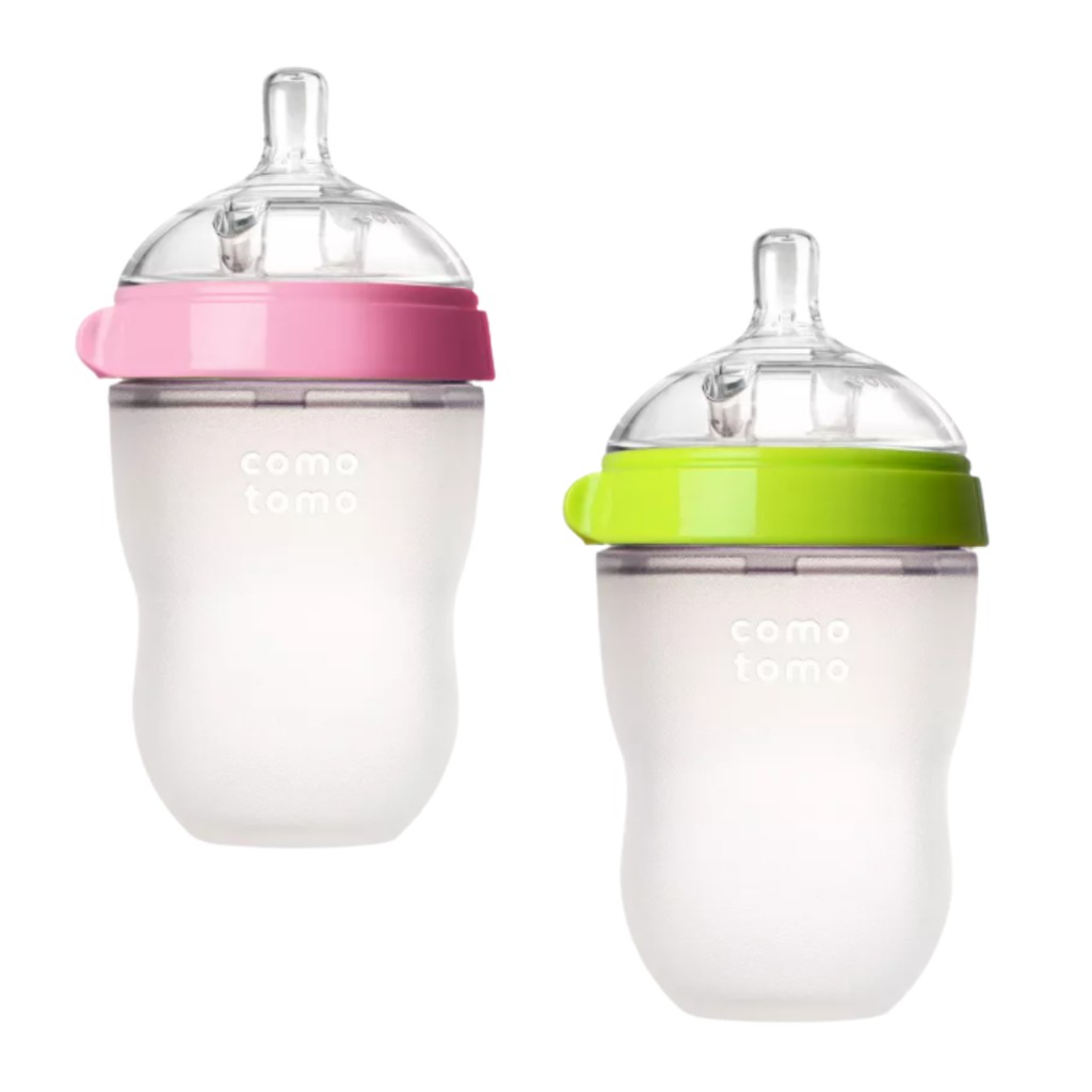 Mamadeira Comotomo silicone 240ml - Disponível nas cores Rosa e Verde ...