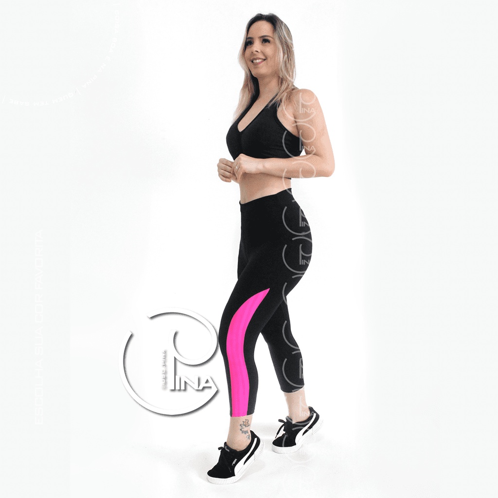 Calça Capri Athletic Cós Alto Compressão - Cinza