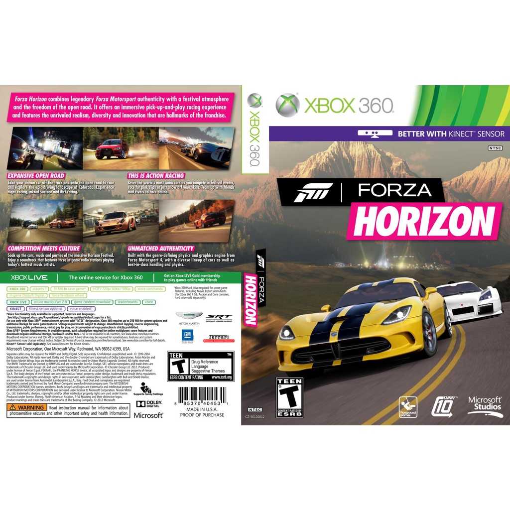 FORZA HORIZON #1 O melhor jogo de carros, e exclusivo de xbox 360