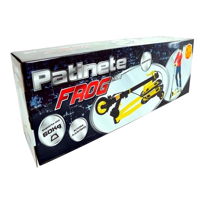 Patinete 3 Rodas Radical Frog New Amarelo Trinete - Dm Toys | Shopee Brasil