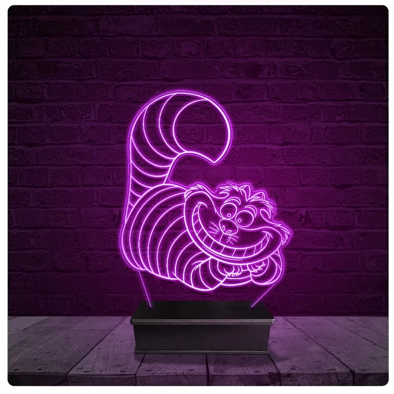 Luminária e Abajur Acrílico Led - Gato de Alice 10