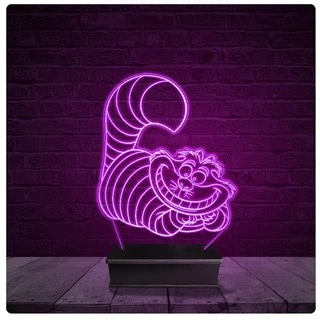Luminária e Abajur Acrílico Led - Gato de Alice 10