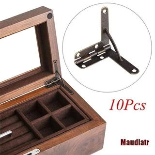 MDTR 10pçs 90 ° Dobradiça De Madeira De 22 * 28MM Ângulo Suporta Para Jóias
