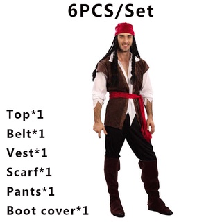 Fantasia de capitão pirata, adulto, masculino, traje de pirata, cosplay,  conjunto para mulheres, halloween, festa, piratas