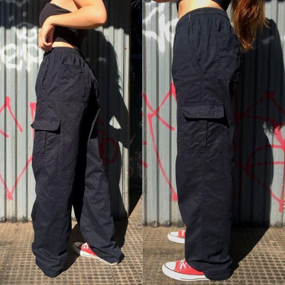 Calça cargo best sale feminina preta