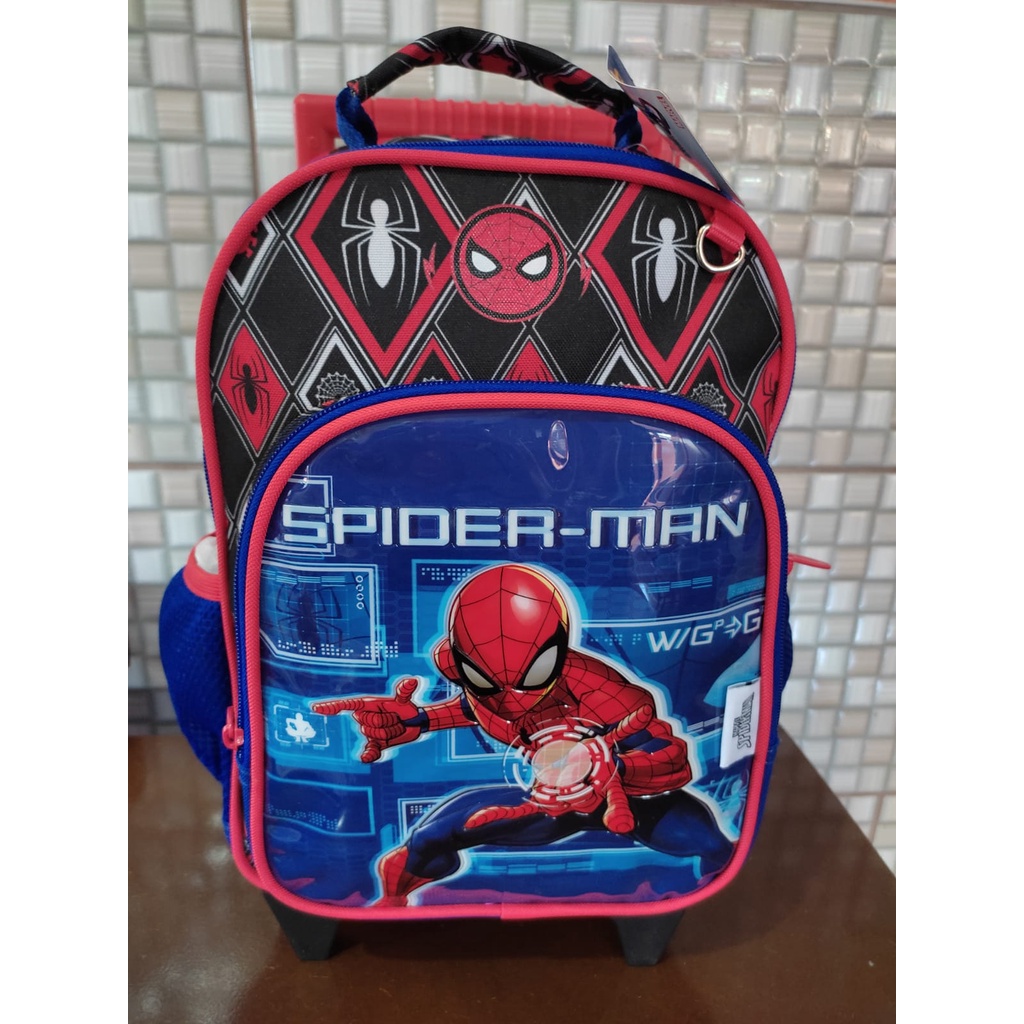 Mochila Infantil De Rodinhas Homem Aranha - Pequena | Shopee Brasil