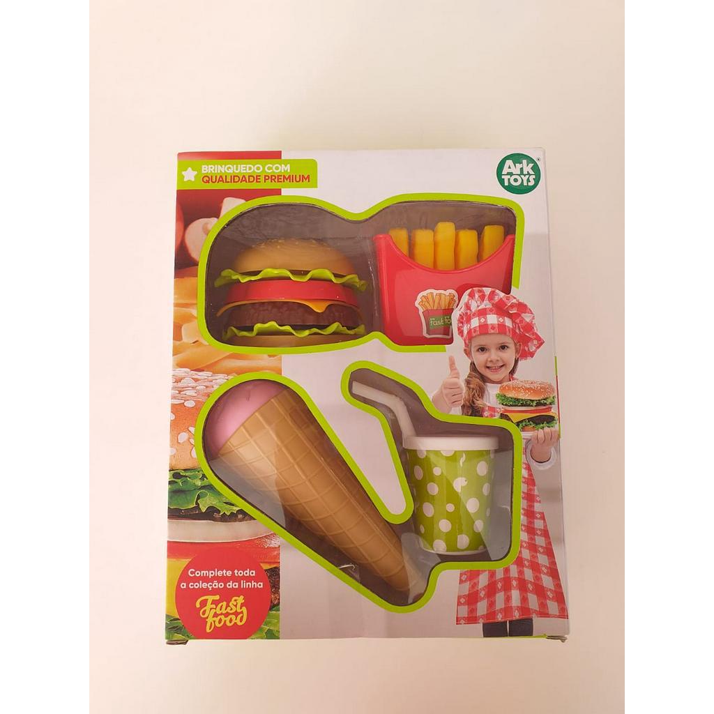 Tuseang Casa Play Fast Food Set, Brinquedo De Cozinha Infantil Jogo De  Comida Acessórios De Cozinha Brinquedo De Comida E Hambúrguer E  Cachorro-quente De Plástico, Adequado Para Jogos De Vestir, Presentes De