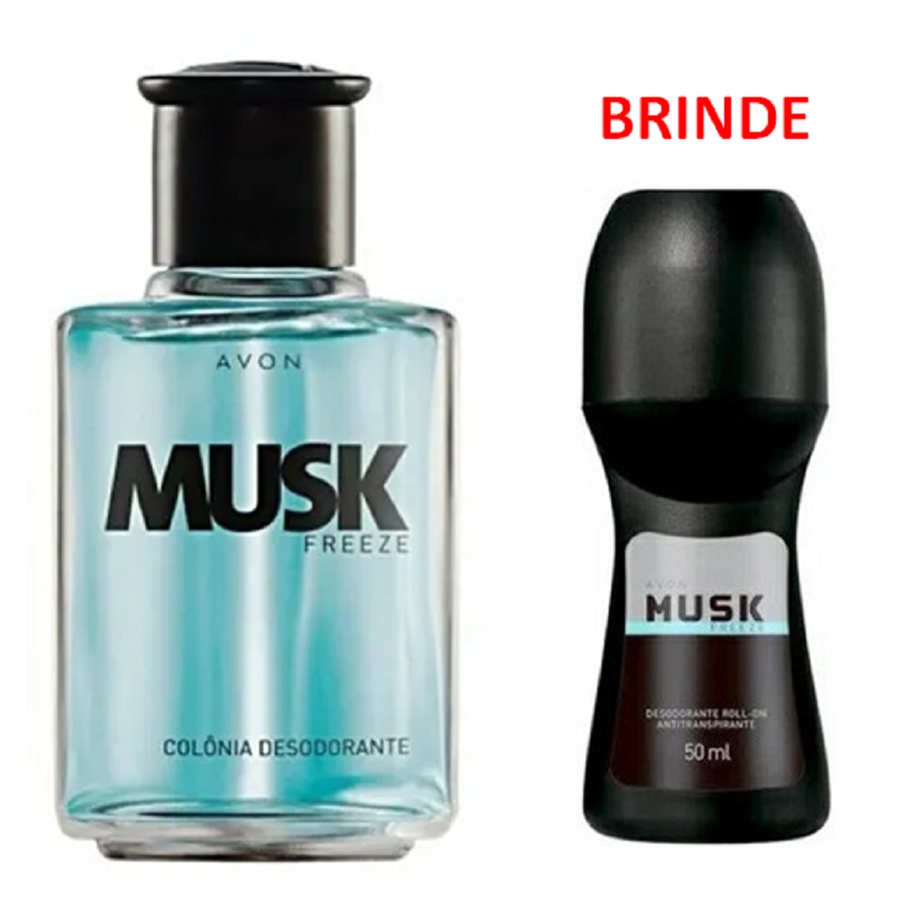 Avon Musk Freeze 90ml + roll-on de Brinde Original | Shopee Brasil