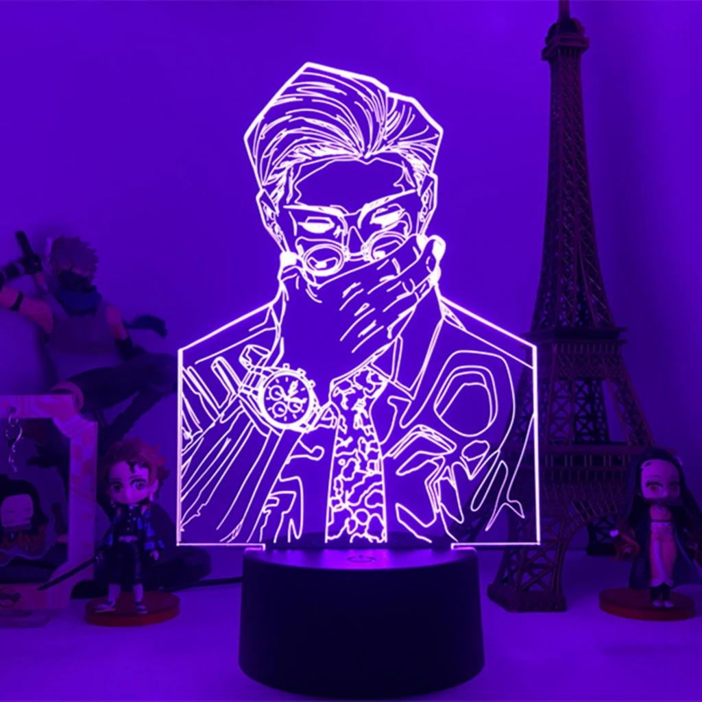Led Anime Night Light Nanami Kento Estatueta Luz Acrílica Para O Quarto Decor Desk Lamp Crianças Presente De Aniversário Da Criança Jujutsu Kaisen