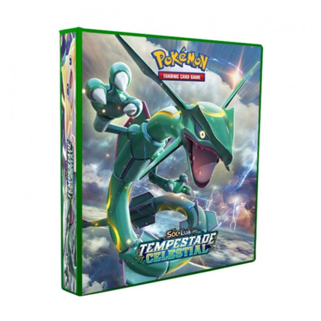 Álbum Fichário Porta Cartas Pokémon TCG - Rayquaza Tempestade Celestial