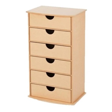 Organizador 6 Gavetas Sapatos Roupas Toalhas Gaveteiro Mdf