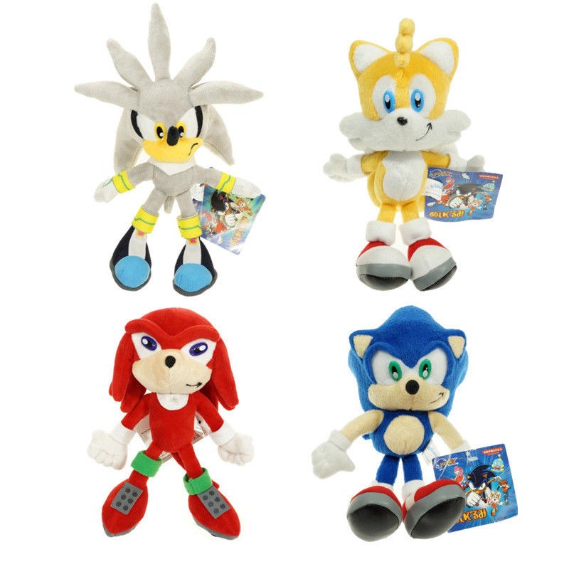 Sonic The Hedgehog Plush Doll, Clássico Anime Tails, Amy Rose, Shadow  Knuckles, Almofada macia prateada, Decoração de casa, Brinquedos pingentes,  Venda quente - AliExpress