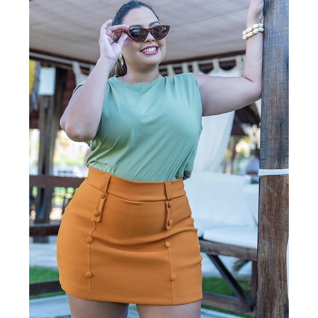 Short saia Plus Size