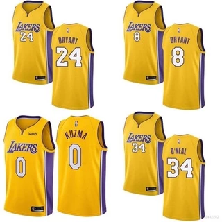 Nova Camisa Nba LA Lakers Vintage Oneal Bryant No . 8 24 Kuzma De Basquete Colete Esportivo Amarelo City Edition a