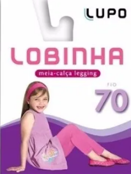 Meia Calça Lupo Legging Infantil Menina Lobinha Colors Fio 70 - 02595.001  Rosa - pittol