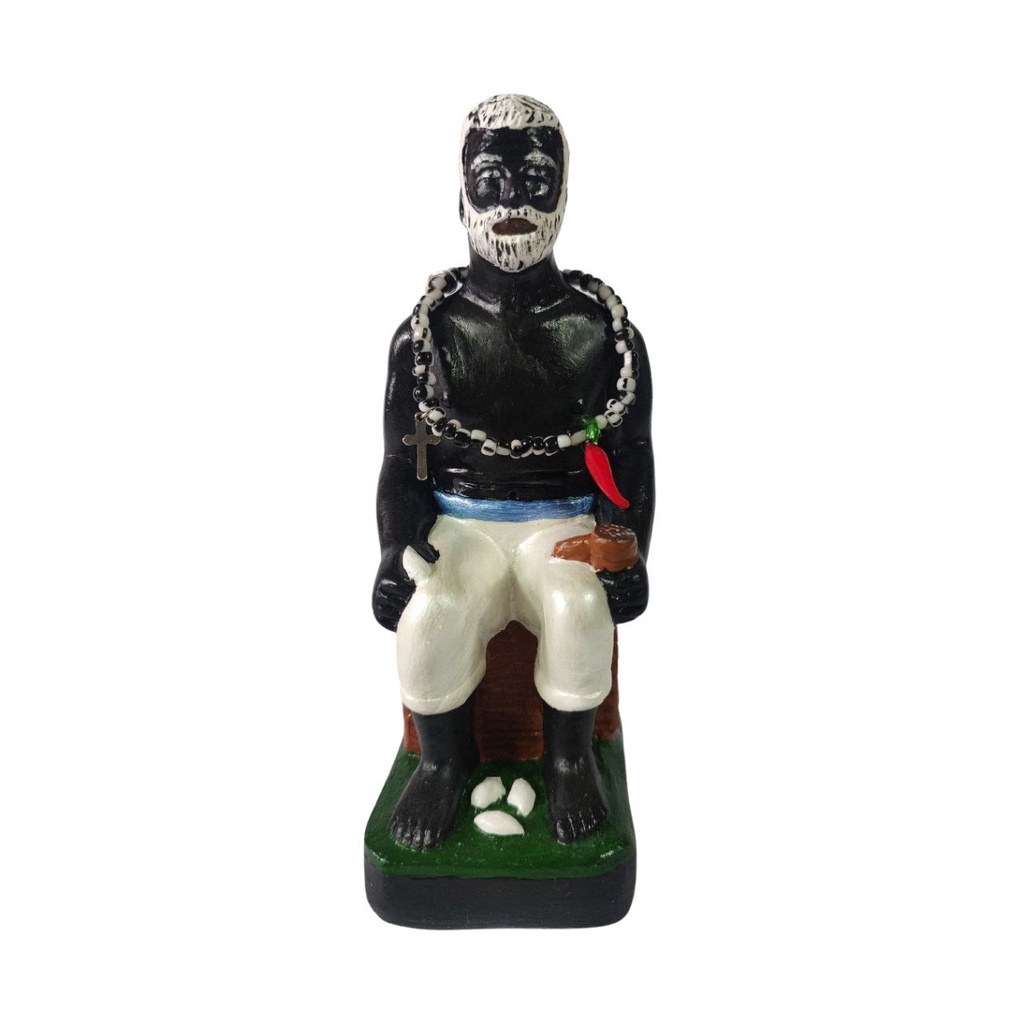 Imagem preto velho 18 cm umbanda candomblé 0105 gesso escultura orixá ...