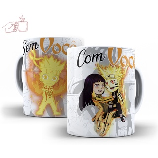 Caneca personalizada Naruto Chibi - Naruto, Hinata, Boruto e Himawari  Família