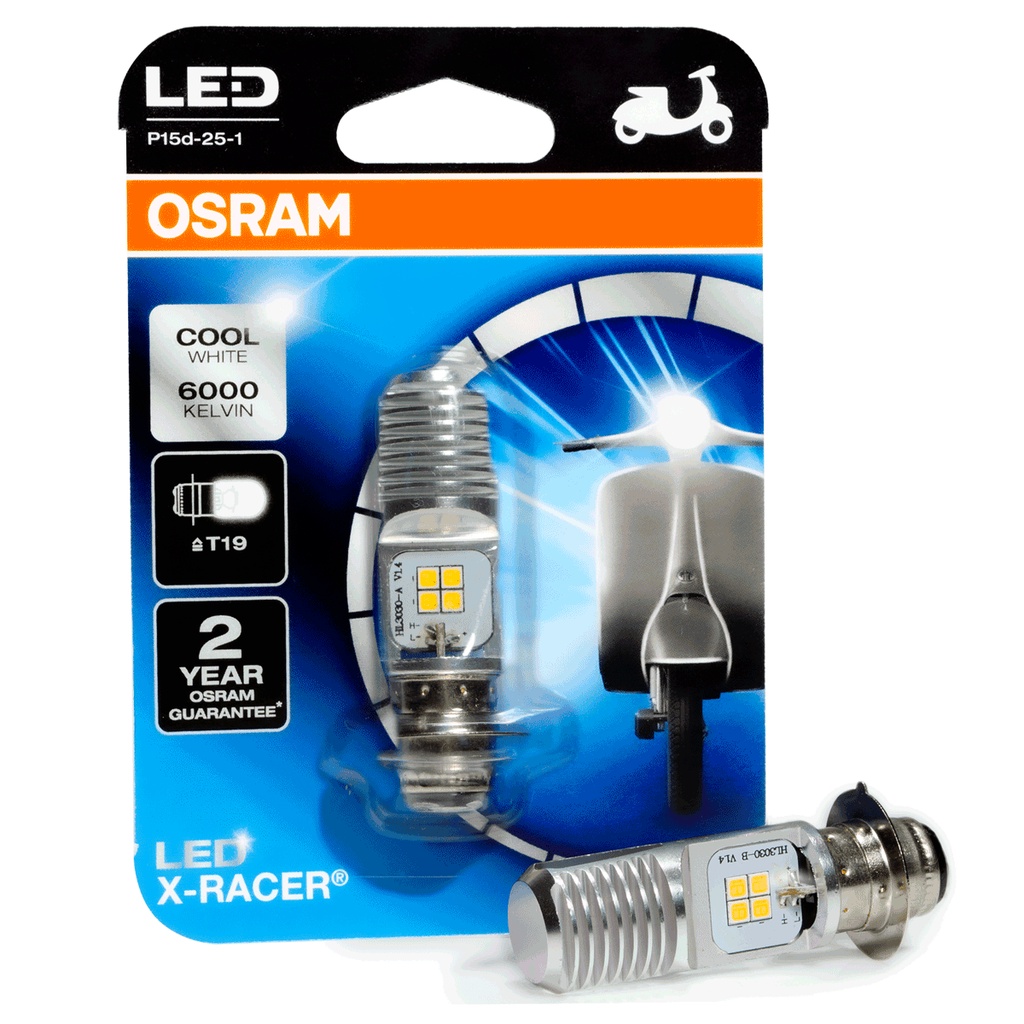 Lâmpada Super LED Osram M5 H6 T19 Moto Quadriciclo Cool Blue