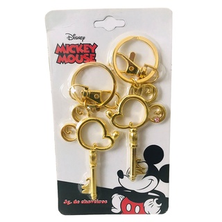Jogo De Chaveiro Casal Chaves Mickey E Minie Mouse Em Metal Disney Coleção