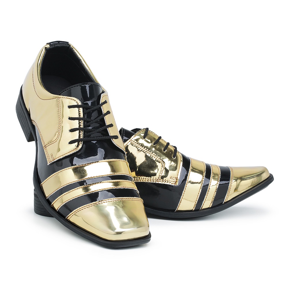Sapato Social Masculino Italiano 840 Cores Conforto Casual Verniz