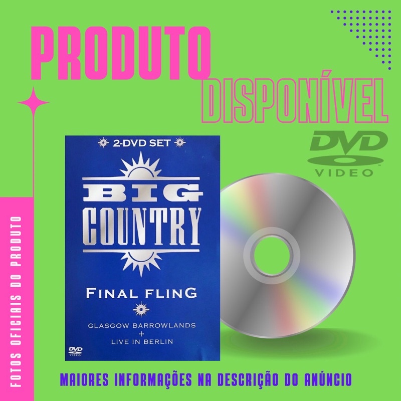 DVD DUPLO BIG COUNTRY - FINAL FLING - Glasgow Barrowlands / Live