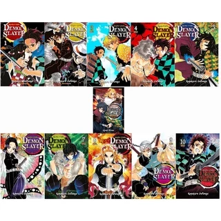 KIT Demon Slayer Kimetsu no Yaiba 1 ao 10 Lacrados + Gaiden