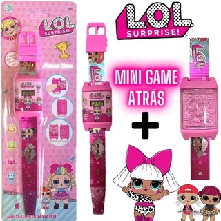 Kit Relógio Infantil Com Mini Game Lol Super Top