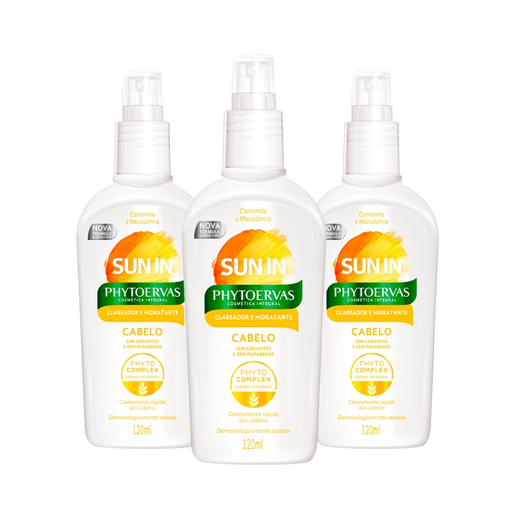 Clareador Capilar e Hidratante de Cabelos Phytoervas Sun In 120ml (3 ...