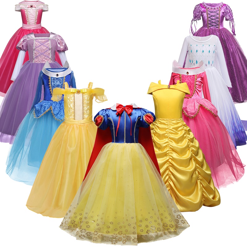 Disney Pequena Sereia Ariel Princesa Fantasia Crianças Vestido Para Meninas  Cosplay Crianças Carnaval Festa de Aniversário Roupas Sereia Vestido V