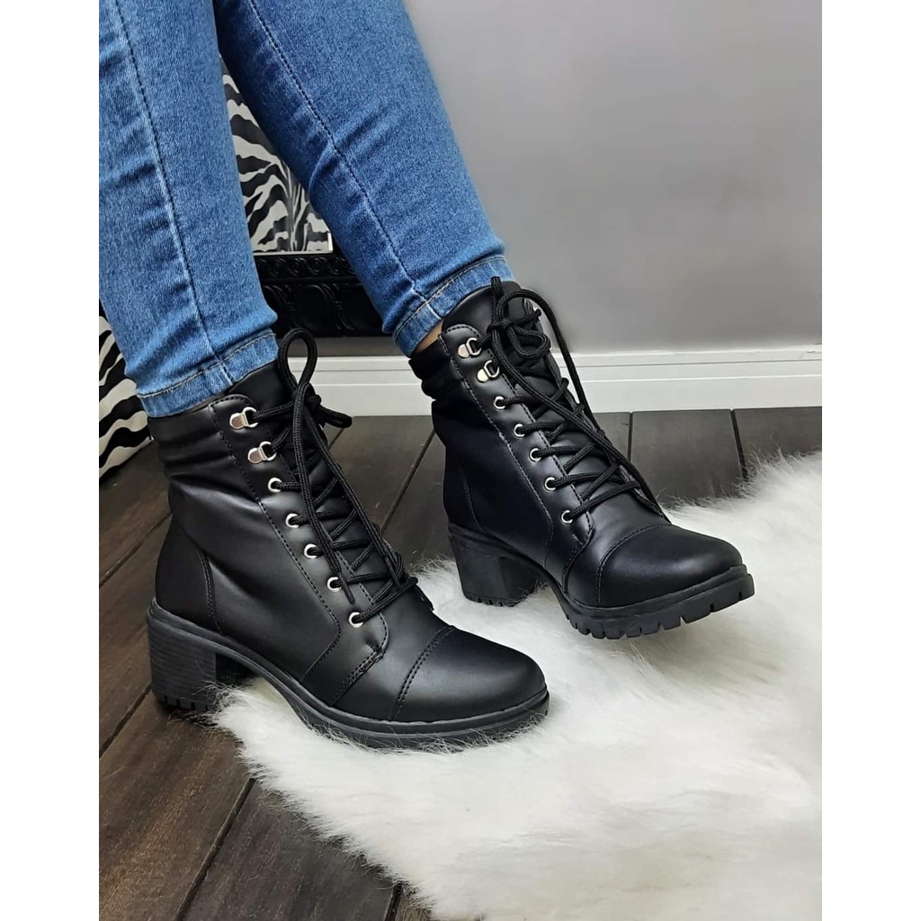 Bota coturno store feminino salto baixo