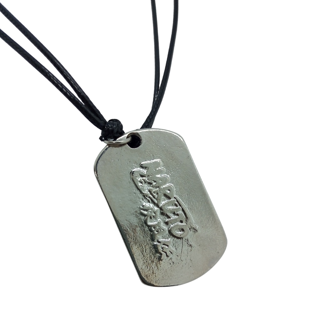 Colar Anime Naruto Pingente Dog Tag Símbolo Nuvem Akatsuki